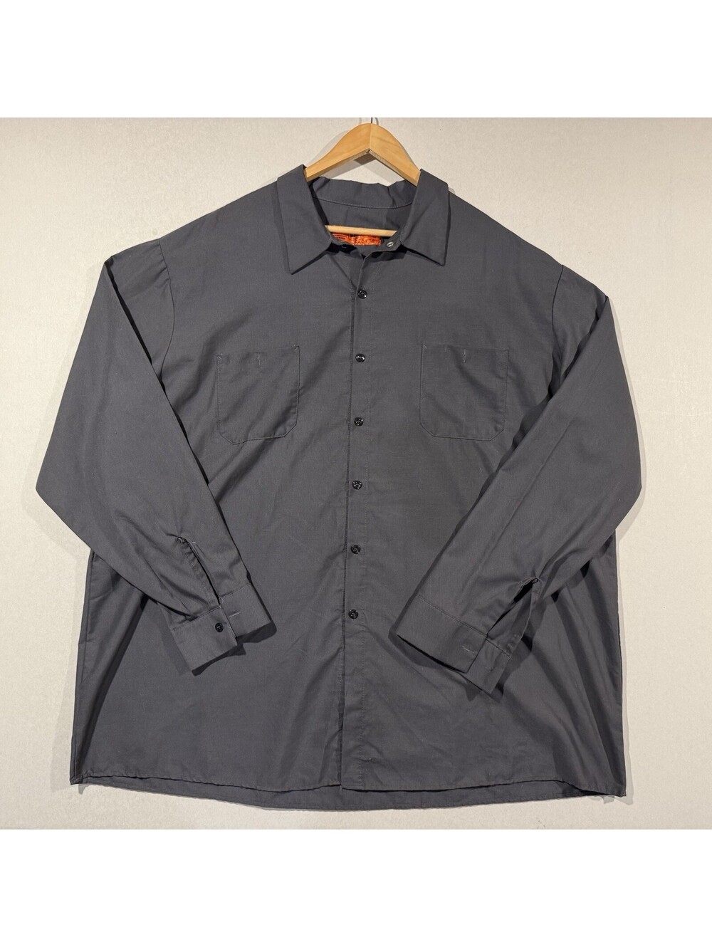 Red Kap SP14CH Men 4XL LN Long Sleeve Industrial Work Shirt Charcoal Men’s
